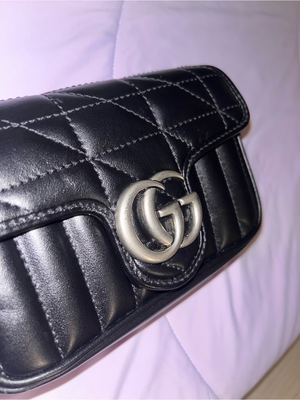 Gucci Black Quilted Mini Bag with Double G Hardware